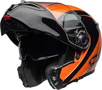 Amazon.com: Bell SRT Modular Helmet (Gloss Velo Black/Orange - Small)